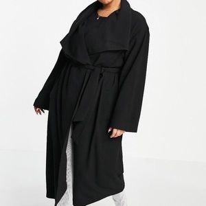 ASOS Plus Sized Waterfall Black Duster Coat in size 20 BRAND NEW